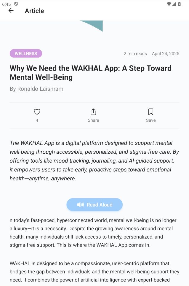 WAKHAL Articles